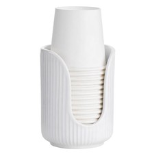 Plastic Bathroom Cup Dispenser, White