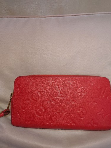 Louis Vuitton Empreinte Long Wallet Red Leather Pre-owned From Japan
