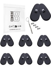 Eyeglass Nose Pads, 6 Pairs Black Soft Silicone Glasses Nose Pad with 1Pc Scr...