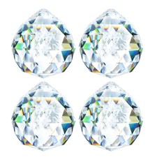 Clear Crystal Ball Prism Suncatchers 4 Pack 40mm Window Rainbow Maker