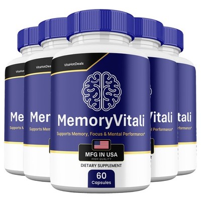 MemoryVitali Capsules, Max Strength, Memory Vitali Brain Support (5 pack)