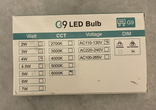 5pcs G9 LED Light Bulb 64-2835 Ceramics Lights 5W 110V 120V White/Warm White #H