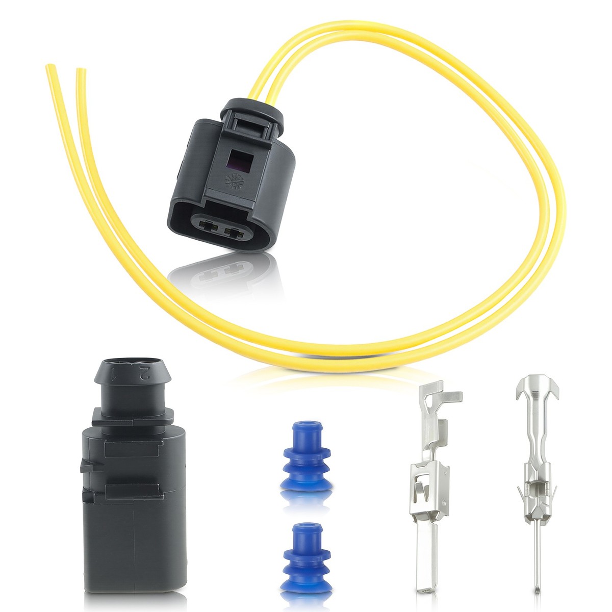 2 Pin Pigtail Plug Wiring Connector for VW Jetta Golf MK4 MK5