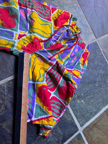 80s Italian Crazy Print Shorts/top Set.womens /unisex? small.BOLD - Picture 10 of 13