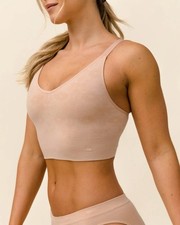 Branwyn Merino Essential Busty Bra Women  s Size Large Light Nude