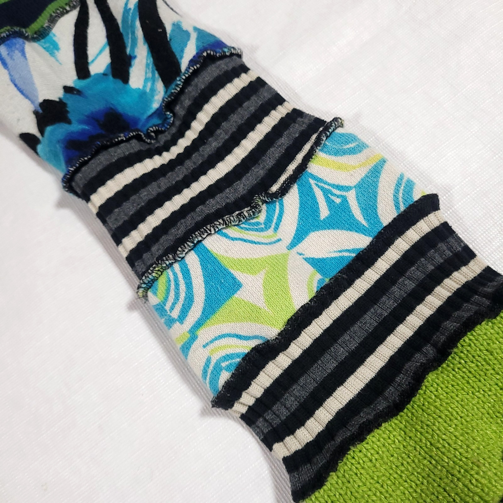 Patchwork Pixie Elf Liripipe Hood Cardigan Croppe… - image 11