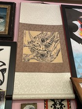 Tim Lehi Hannya Mech Tattoo Scroll Painting