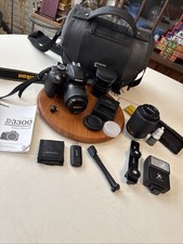 Nikon D3300 DSLR Camera Bundle Wireless Adapter Excellent 