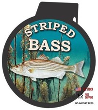 Striped Bass Oval Hitch Cover - 2 Inch - UV - Made in USA - Standard Receivers
