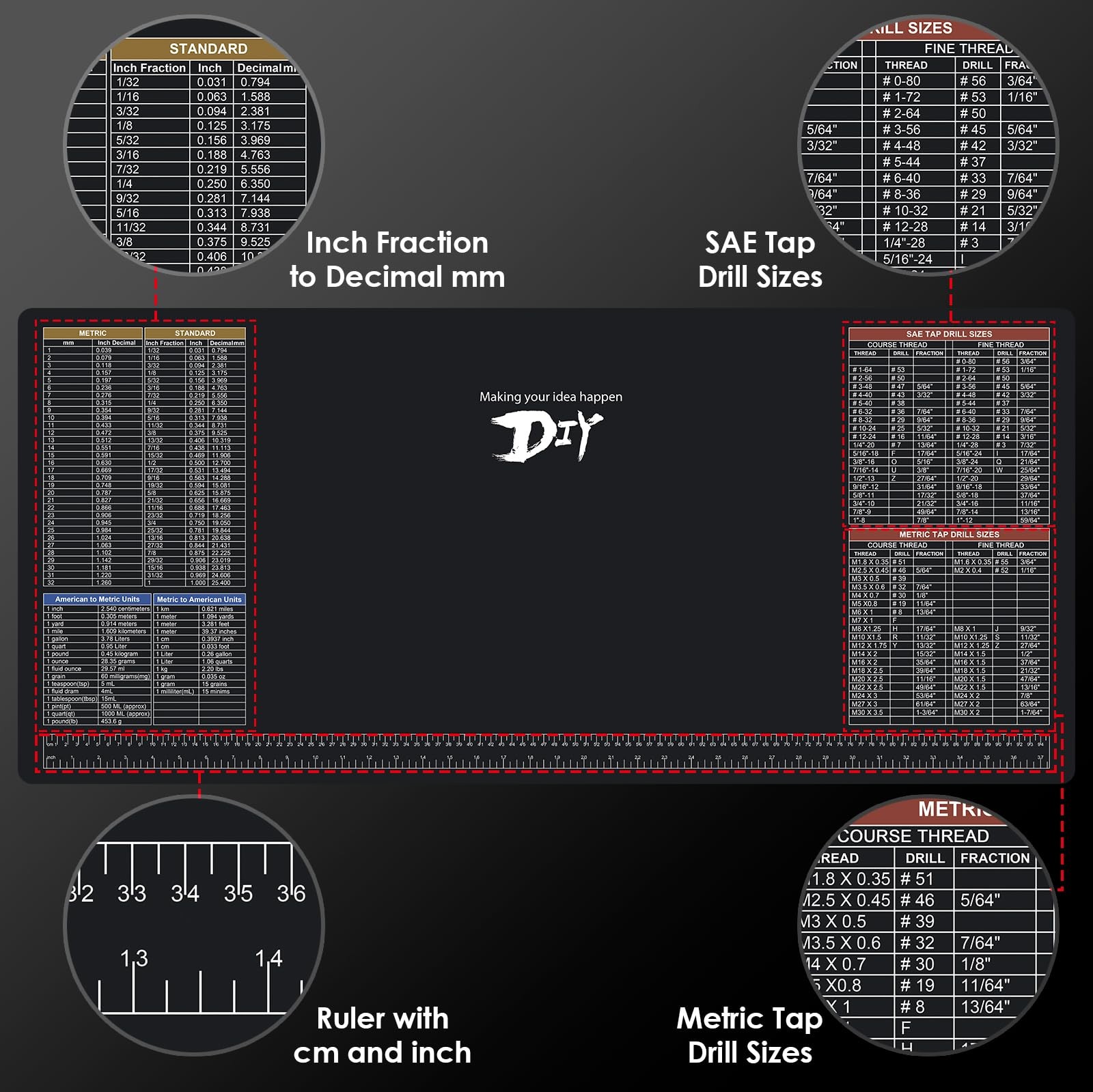39.5”X18” DIY Worktable Mat Large Work Bench Mat Workshop Mat Workbench Cover...