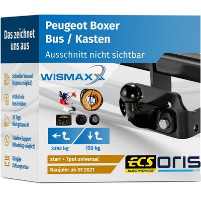 ANHÄNGERKUPPLUNG für Peugeot Boxer ab 21 starr ORIS +7pol E-Satz ABE