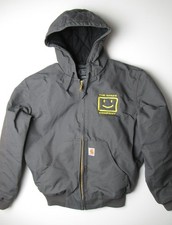 Carhartt Duck Jac Active Jacket Quilt Lined J140 Mens Medium Gravel / FREE SHIP