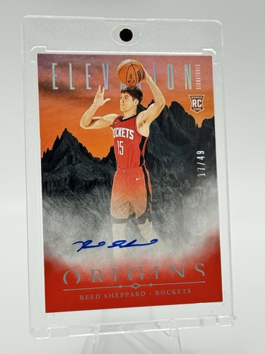 Reed Sheppard Rookie Auto - 2024 Panini Origins Elevation Signature RC Red /49