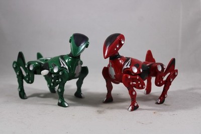 WowWee Robotics ROBOPET Mini Red Lot Green WindUp Toy 2005 - Works
