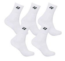 Yonex 24S/S Crew Sports Socks Men's Tennis Badminton Socks Black 5pcs 249SN001M