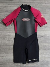O'Neill Shorty Wetsuit Blk  Red Size 14 Unisex Style  7737.