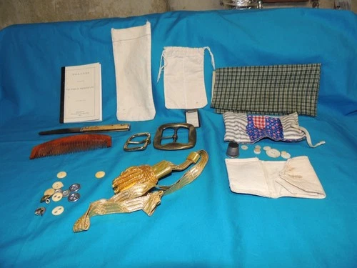 Civil War Reenactment, book, sword knot, comb, other items