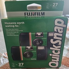 5/28 Fujifilm QuickSnap Flash 400 Disposable Camera 2 Pack 27 Exposures Each