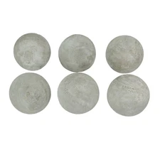 Scratch & Dent Weathered Gray Washed Wood Decor Balls Set of 6