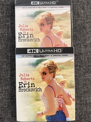 Erin Brockovich 4k + Blu-Ray w/ Slipcover (Ultra HD, Blu-Ray, BRAND NEW)
