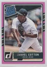 2017 Panini Chronicles Donruss Rated Rookies Pink Border 4/25 Jharel Cotton rs2