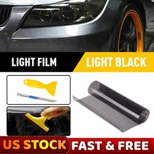 Light Black Tint Vinyl Film Wrap Sheet For Headlight Backup Light Tail Light