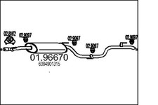 Pot d'échappement Mercedes 307