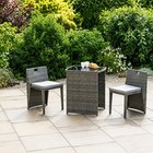 Rattan Garden Furniture Bistro Sets of 2 Chairs Patio Table and Chairs-DamageBox