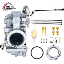 Polished Carburetor For Mikuni HSR45 45mm Harley EVO Twin Cam With Choke Cable