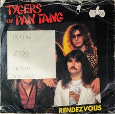 Tygers Of Pan Tang Rendezvous Vinyl Record 7" VG+/G+ MCA777 1982