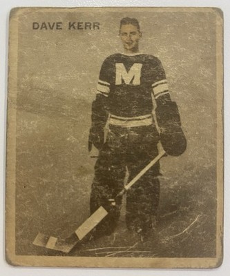 1933 Ice Kings Dave Kerr Rookie #19 World Wide Gym Montreal Maroons RC Vintage