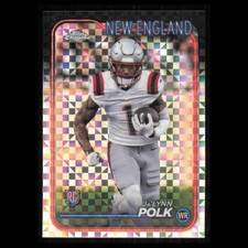 JaLynn Polk Rookie #220 2024 Topps Chrome New England Patriots Football Card NFL