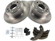 Rear Brake Pad Rotor and Parking Brake Kit For 1990-1991 Mercedes 350SDL SC961JV