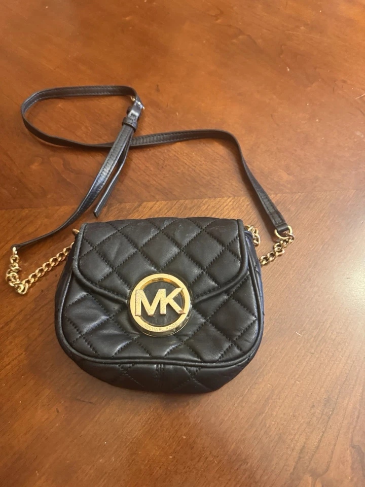 Michael Kors Fulton Small Quilted Leather Black Crossbody Bag  - Image 2 of 4