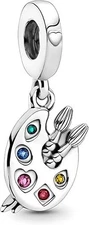 Charms Bracelet Artist'S Palette Dangle Charm Authentic 925 Silver Charm New USA