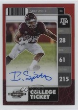 2022 Panini Chronicles Draft Picks Red Prizm 3/75 Isaiah Spiller Auto 0c2
