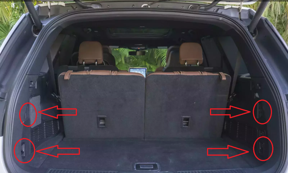 Envelope Style Trunk Cargo Net Organizer For Lincoln Aviator 2020-2025 - Black Mesh