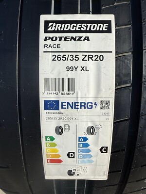 TWO BRAND NEW 265/35ZR20 Bridgestone Potenza Race Tires Like
