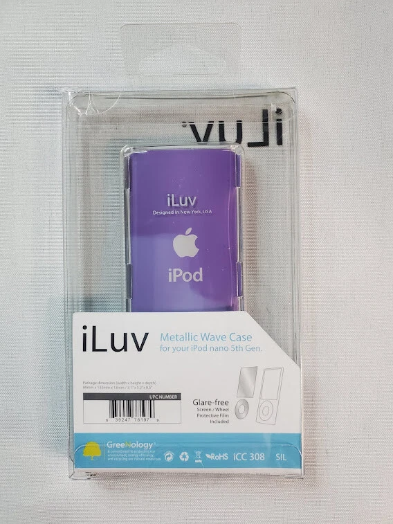 iLuv iCC308 Silver Metallic Wave Hard Case for Apple iPod 5th Generation Nano - Image 2 of 2