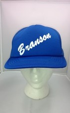 Vintage Branson Mo Blue Mesh Trucker Hat Snap Back Adjustable Hipster Missouri
