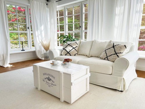 Arcón De Mesita Baja Madera Maciza Mesa Salón Truhentisch Caja Vintage Shabby M - Imagen 6 de 7