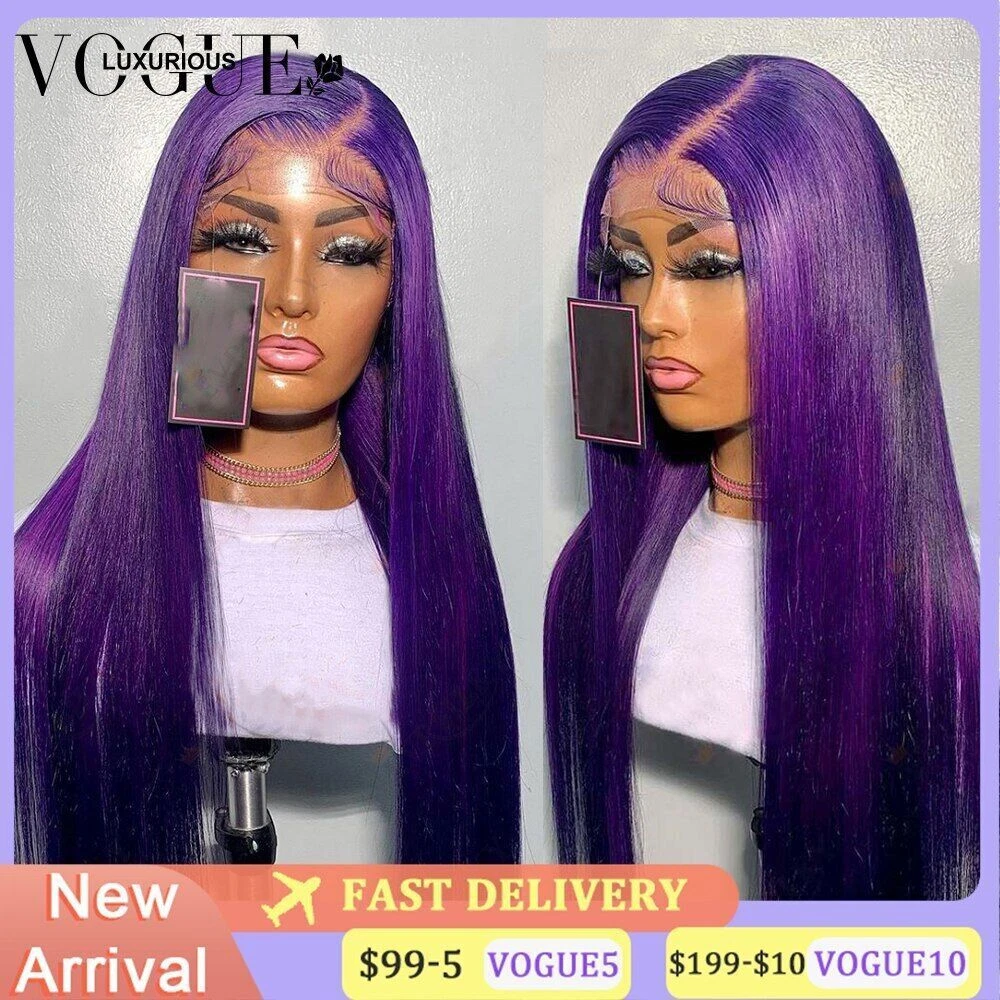 Purple wigs human hair deals