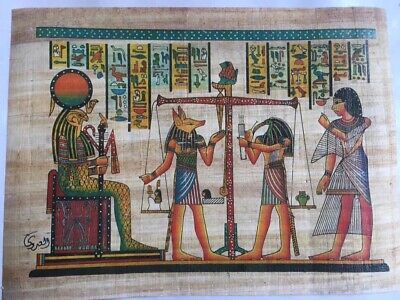 Egyptian Painting Papyrus Paper Horus From The Book Of The Dead Ebay