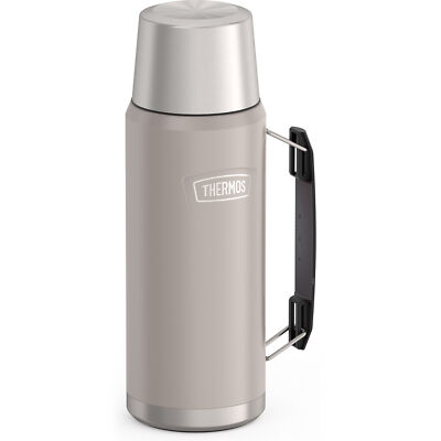 THERMOS Isolierflasche ICON BEVERAGE BOTTLE 1,2 L Edelstahl doppelwandig sandsto