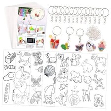 Heat Shrink Plastic Sheets Kit 145Pcs Shrink Art Kit Including 20pcs A5