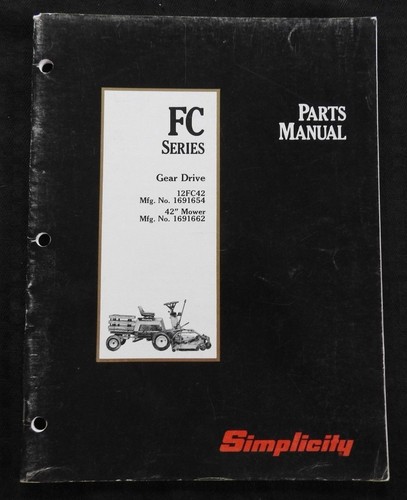 SIMPLICITY FC Serie Vorne Rasenmäher Zahnradantrieb 42 " Decke Teile Anleitung Å