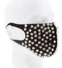 STEAMPUNK - SPIKES FACE MASK - SILVER