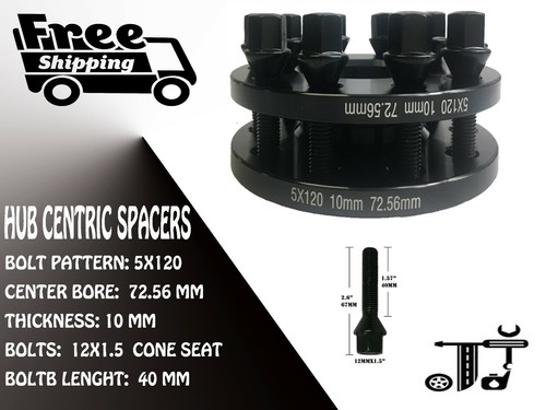 BMW Wheel Spacer 5mm (flat) with Lug Bolts 5/120 72.56CB – Otis Inc LA BMW Wheel Spacer 5mm (flat) with Lug Bolts 5/120 72.56CB – Otis Inc LA