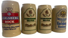 4er Set Karlsberg Homburg  Ma&szlig;krug 1l vers. Drucke