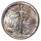 1989 1 oz Silver American Eagle - Light Violet Pattern Toning - BU - SKU-E2951